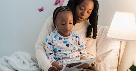 mother and child reading