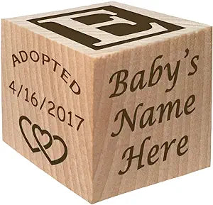 Personalized Wooden Adoption Block