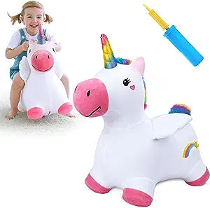 bouncy unicorn plush ride on
