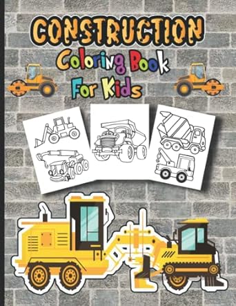 construction coloring book for kids