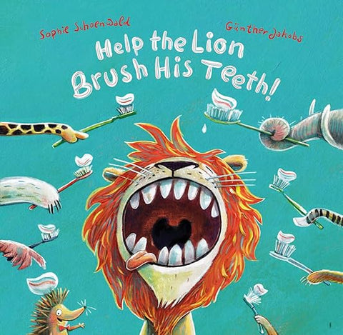 help the lion brush his teeth