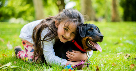 girl with dog