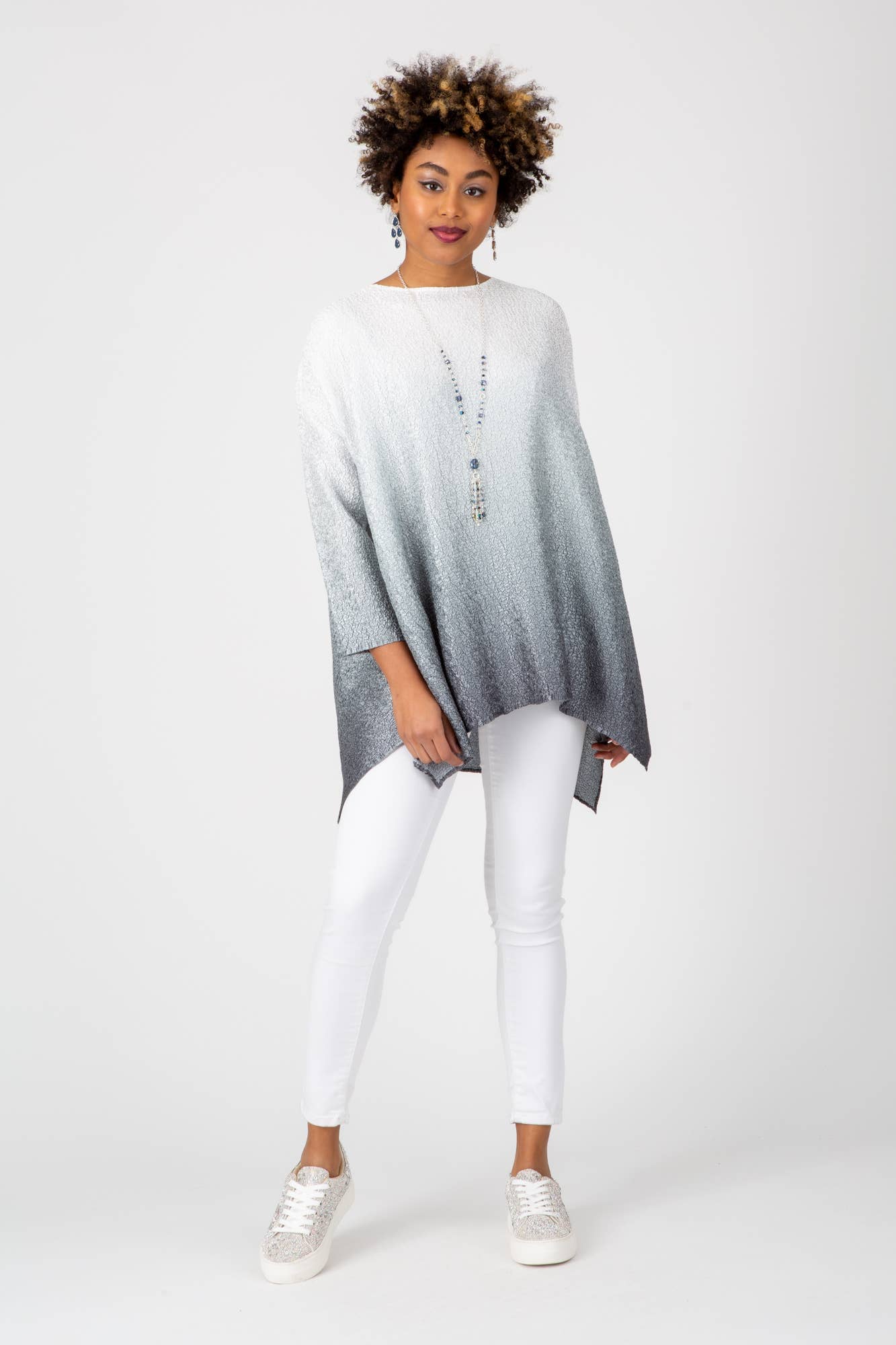 Dip Dye Ombre Crinkle Tunic