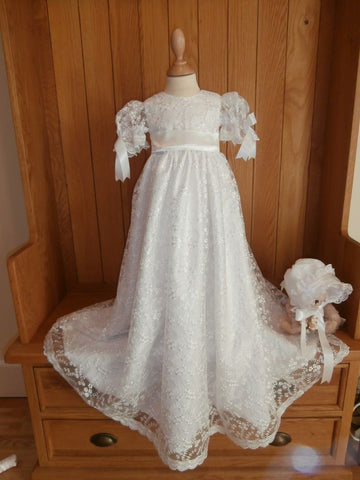 The Emily lace christening gown