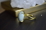 Cargar imagen en el visor de la galería, Khepri - Brass Amazonite Scarab Ring - We Love Brass
