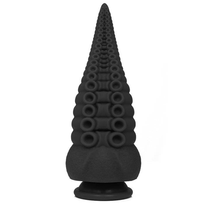 Tentacle Dildo Textured Suckers Suction Base Dildo Silicone Black 8 In Spanksy