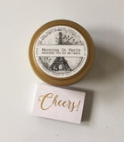 Bathing Raven Candle Co. Morning in Paris Petite Candle Tin with Tea & Becky Cheers! Matchbook