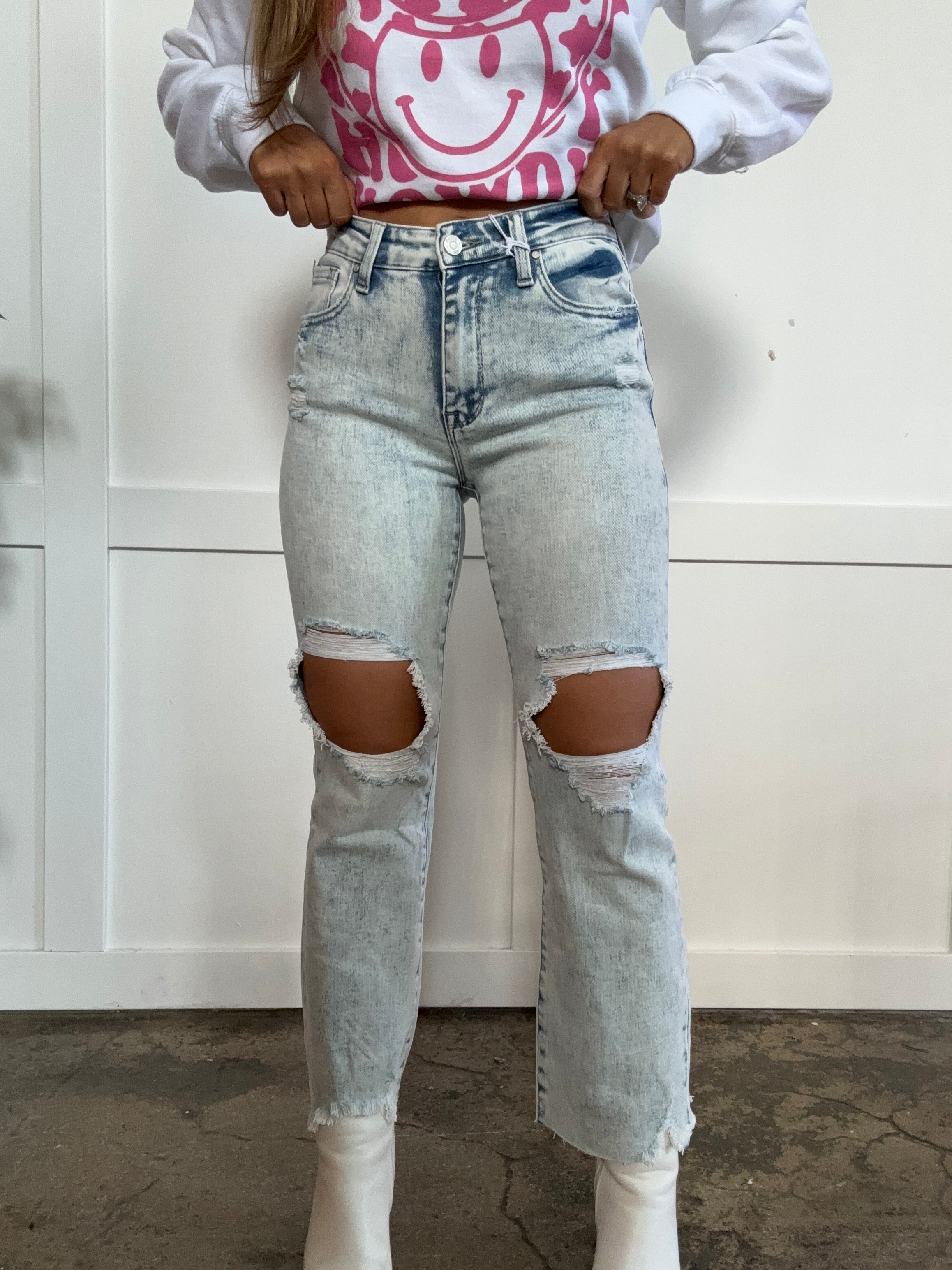 Game Changer High Rise Cropped Bootcut Jeans