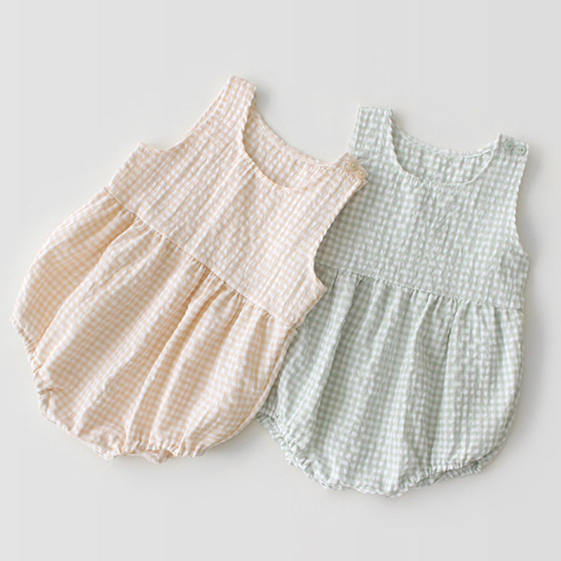 Gingham Bloomer Set - Meadow Ivy