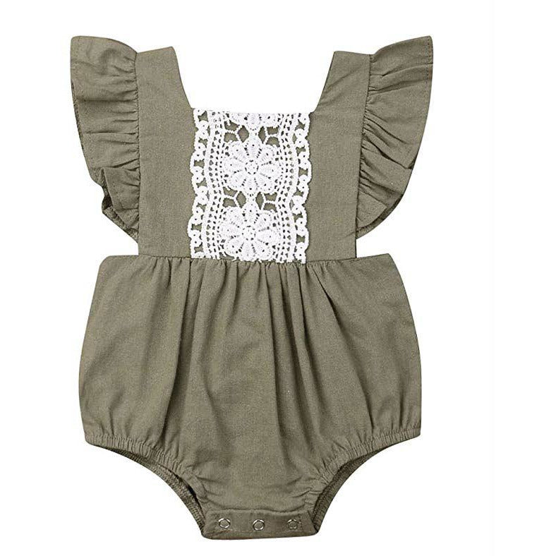 Golden Ivy Ruffle Romper - Meadow Ivy