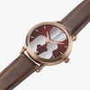 Leather Strap Quartz Watches Couple Heart 46mm Unisex Automatic Watch (Rose Gold)
