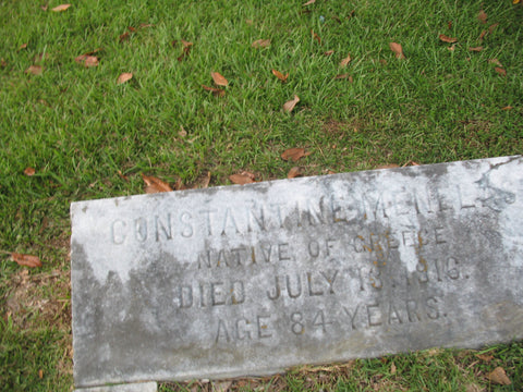 Constantine Menelas headstone from Rosehill Cemetery in Brookhaven, MS.