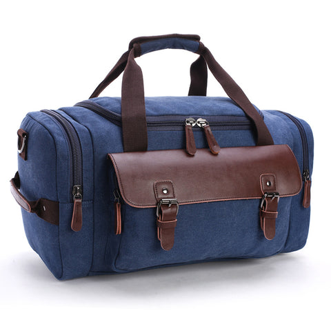 Τσάντα χιαστί από καμβά Navy Blue Weekender Volutpat Gentcreate.com