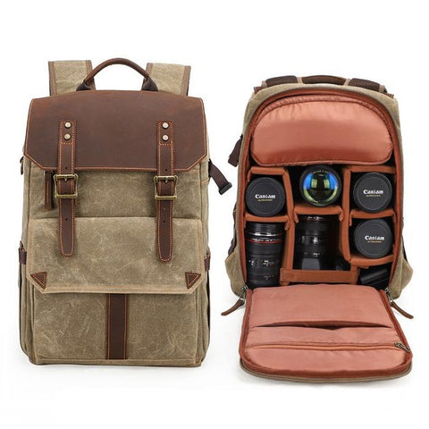 Camera and Lens Backpack Vintage Camera Backpack "Consequat" Gencreate