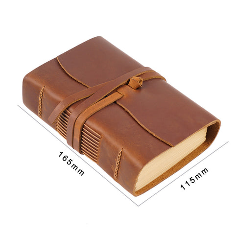 Journal en cuir marron