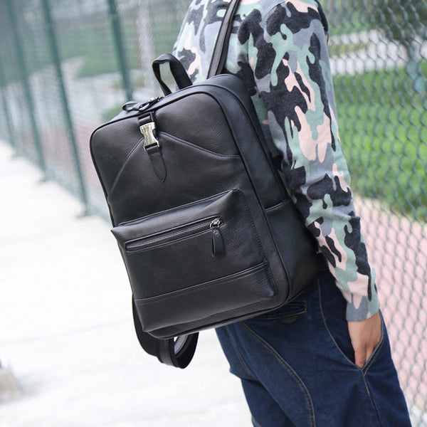 Stylish and exclusive leather backpack with a modern twist