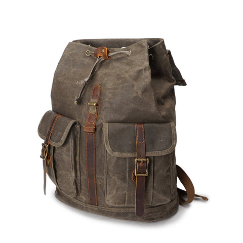 Retro-Rucksack aus gewachstem Canvas von Gentcreate