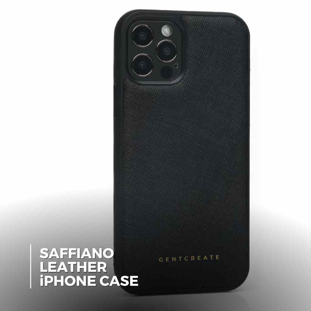 Capa de couro Saffiano para iPhone