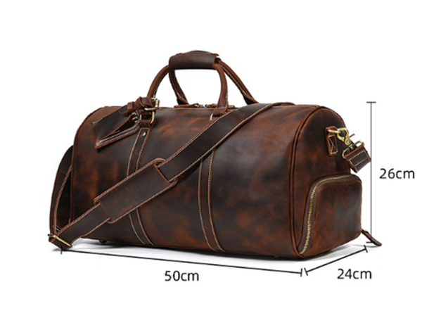 Dimensions Large Dark Brown Leather Crossbody Bag Pugna Gentcreate