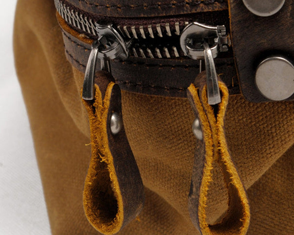 Vintage Weekender Bag Antiquus Zippers