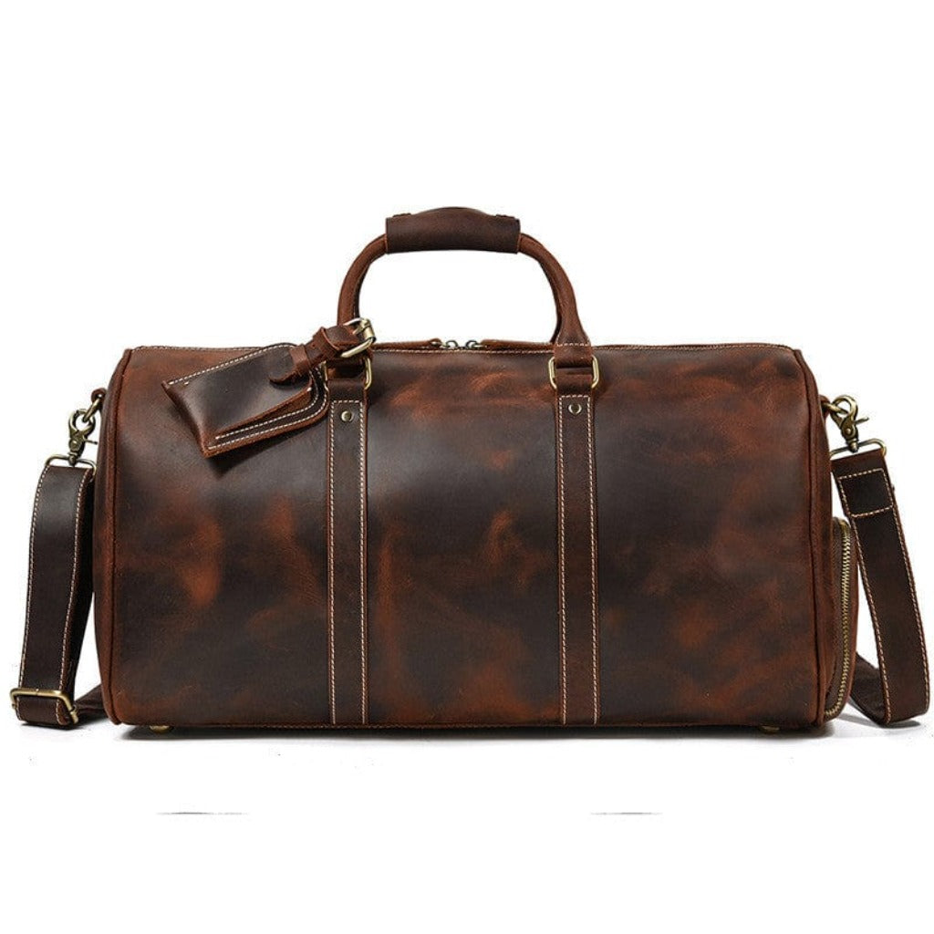 Trolley Bag Premium Quality Genuine Croco Leather Burgundy – Three