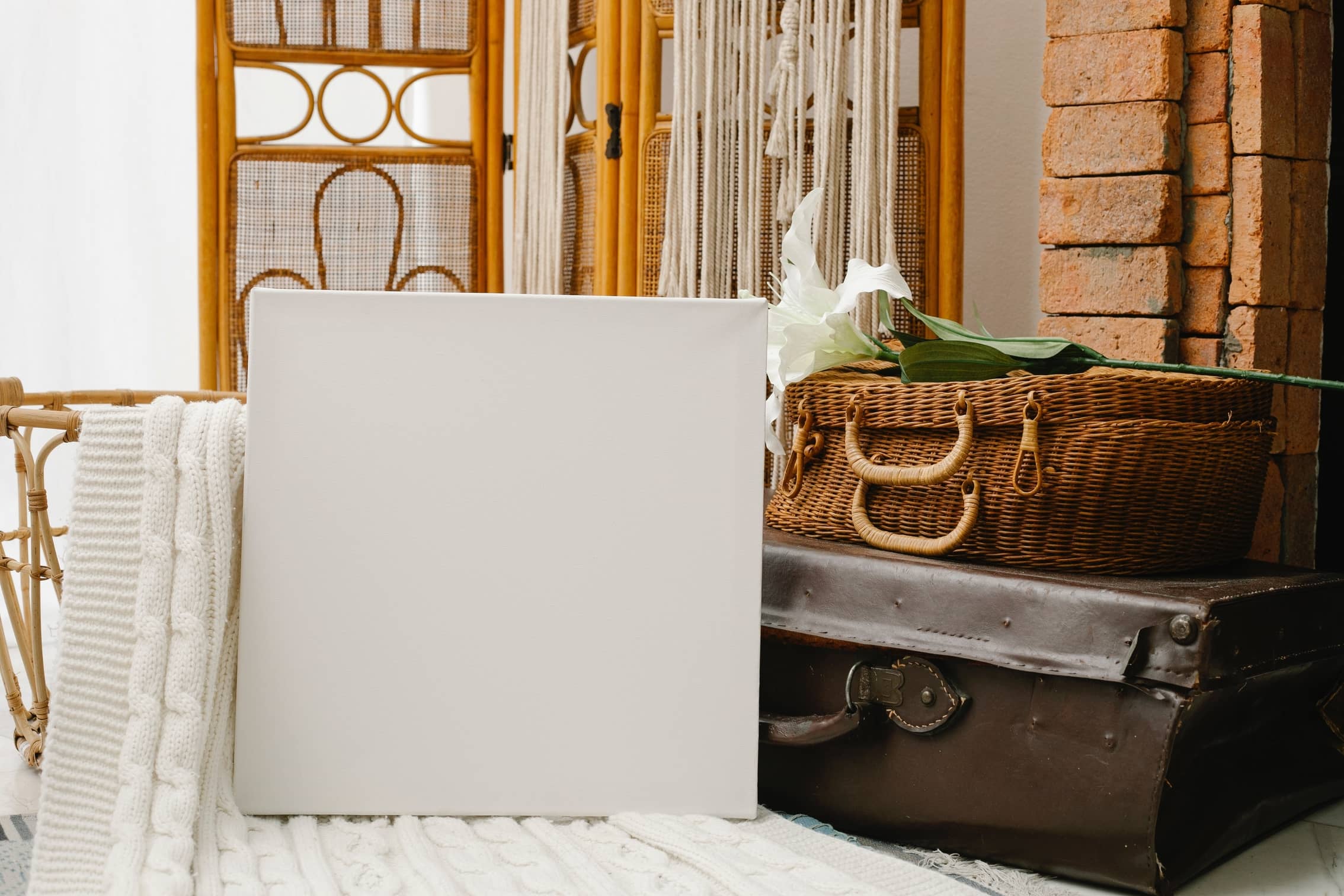 Brown Leather 1950s Suitcase