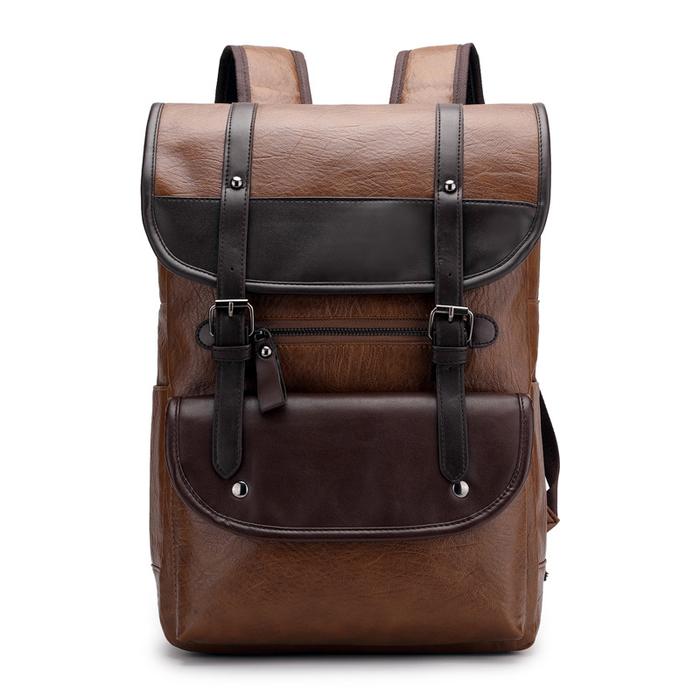 BROWN LEATHER BACKPACK 