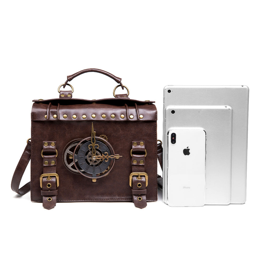 Men's Vegan Leather Laptop Bags Steampunk Gentcreate