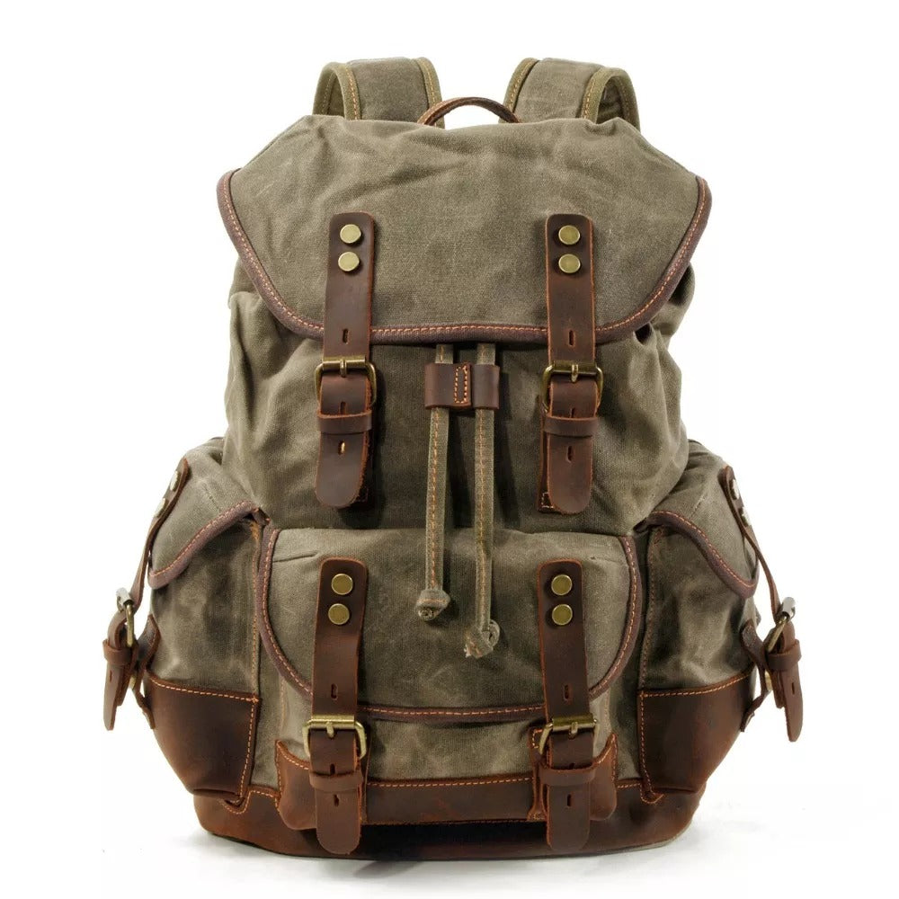 The Men's Waterproof Leather Backpack for Hiking