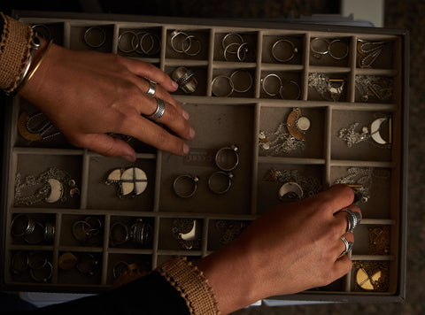 storage jewelry in a jewelry box