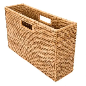 Rattan Magazine Basket- Honey Brown - Casa Chetta 