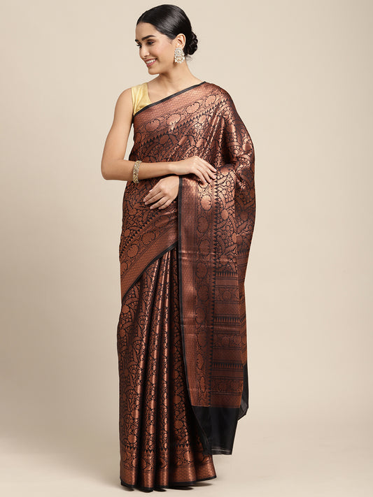 Purple Soft Silk Saree With Copper Zari Weaving – Bahuji - Online Fashion &  Lifestyle Store