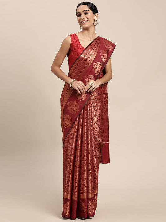 Sarees | Maroon satin saree 😍 | Freeup