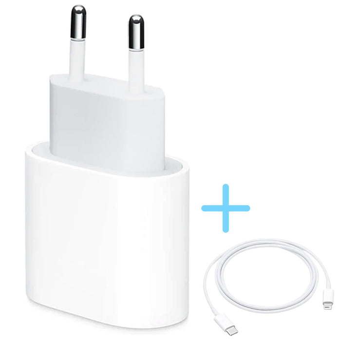 I-PHONE 14 Oplader 20W MET KABEL USB-C Nieuw Apple Snel Stekker | Oplaadstekker | USB-C - Apple Lightning | Snellader voor Iphone 13 12 11 X Ipad PRO and meer ZenXstore
