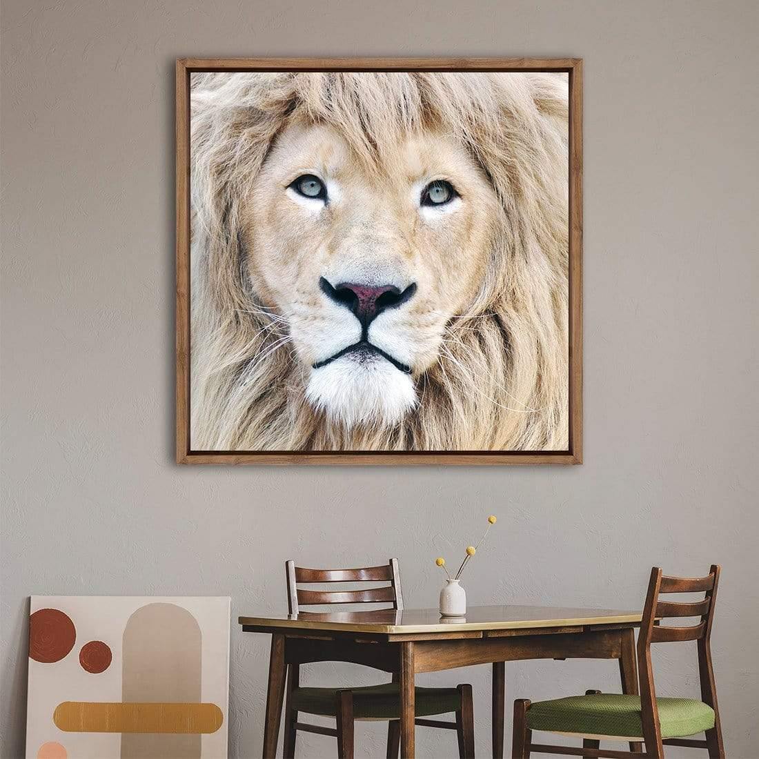 Lion above table