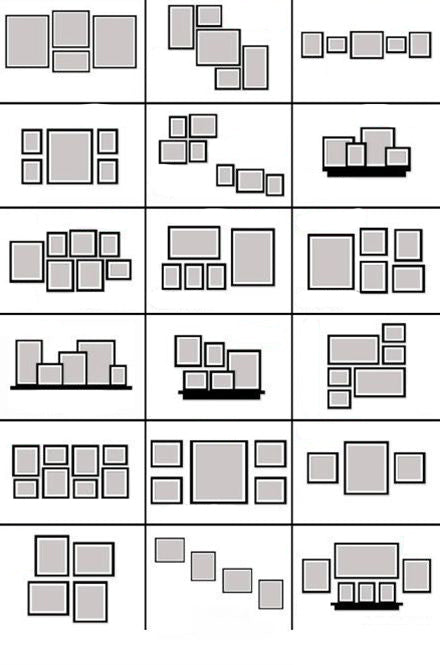 How to arrange wall art diagram