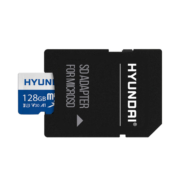 Gering deeltje Wat is er mis Hyundai 128GB microSDXC UHS-1 Memory Card with Adapter, 95MB/s (U3) 4K –  Hyundai Technology