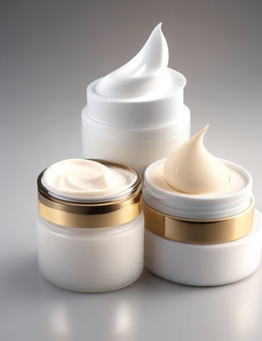 three jars of skin products