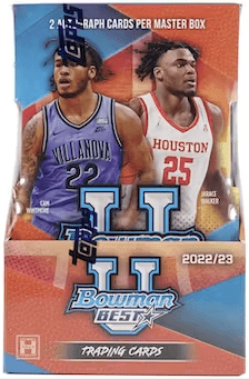 2022/23 Bowman University's Best Basketball Hobby Box (2 Mini-Boxes per Master Boxes, 6 Packs per Mini-Box, 4 Cards per Pack)