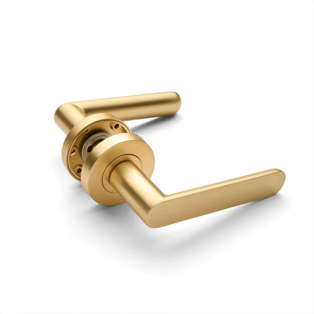 Manovella Passage Door Handle - Fairhaven -  Satin Brass