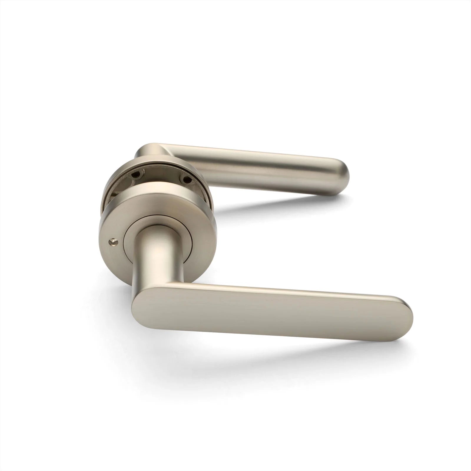 Manovella Privacy Door Handle - Fairhaven - Brushed Nickel