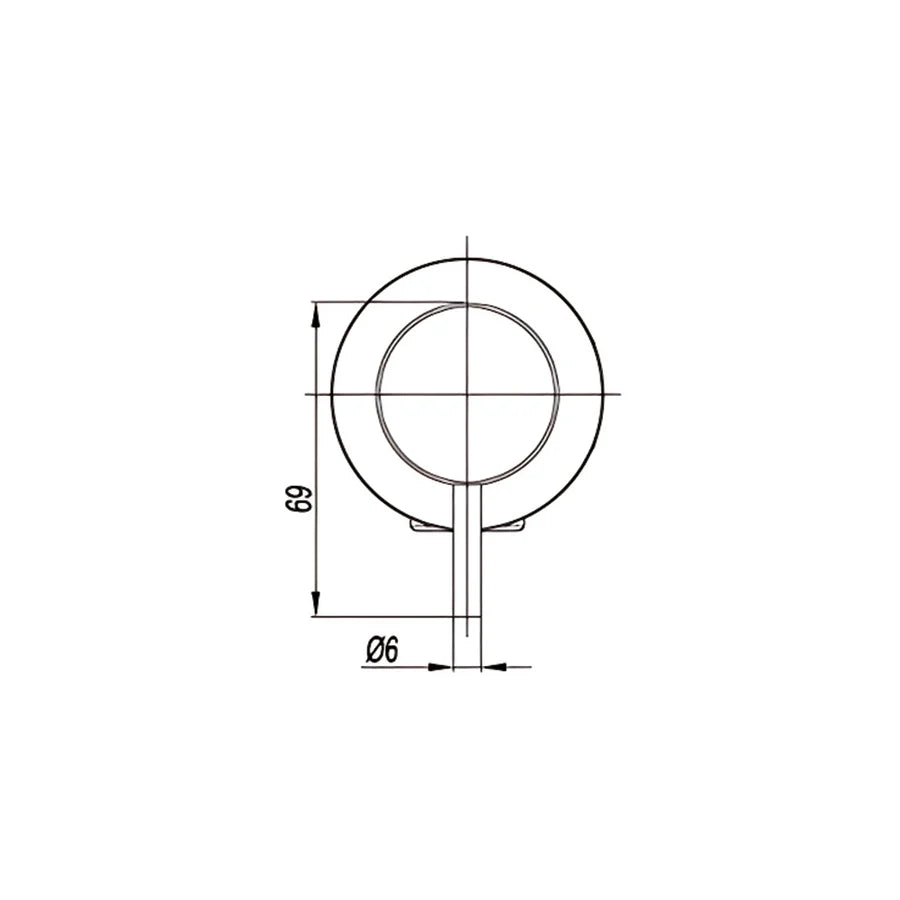 Amoza Wall Mixer 60mm Cover Plate - Matte Black