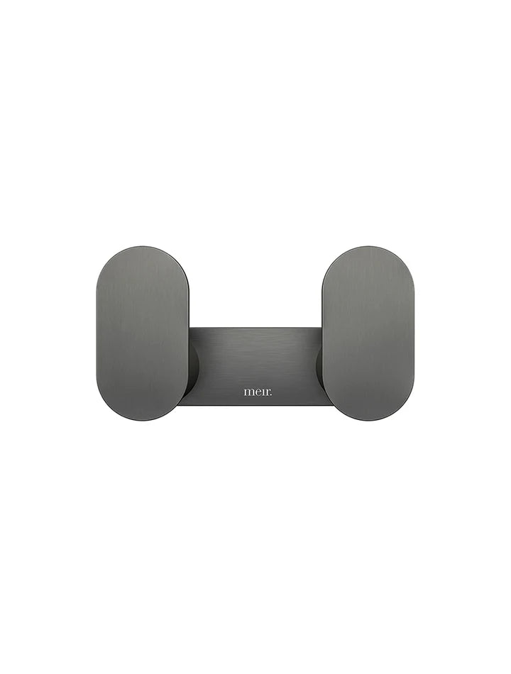 Meir Curvaé Double Robe Hook - Gunmetal