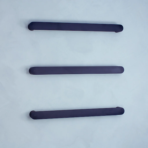 Matte black towel rail