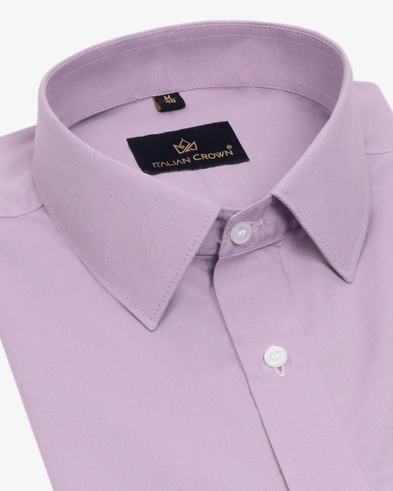 Cotton Pink Color Plain Formal Shirt, Regular Wear