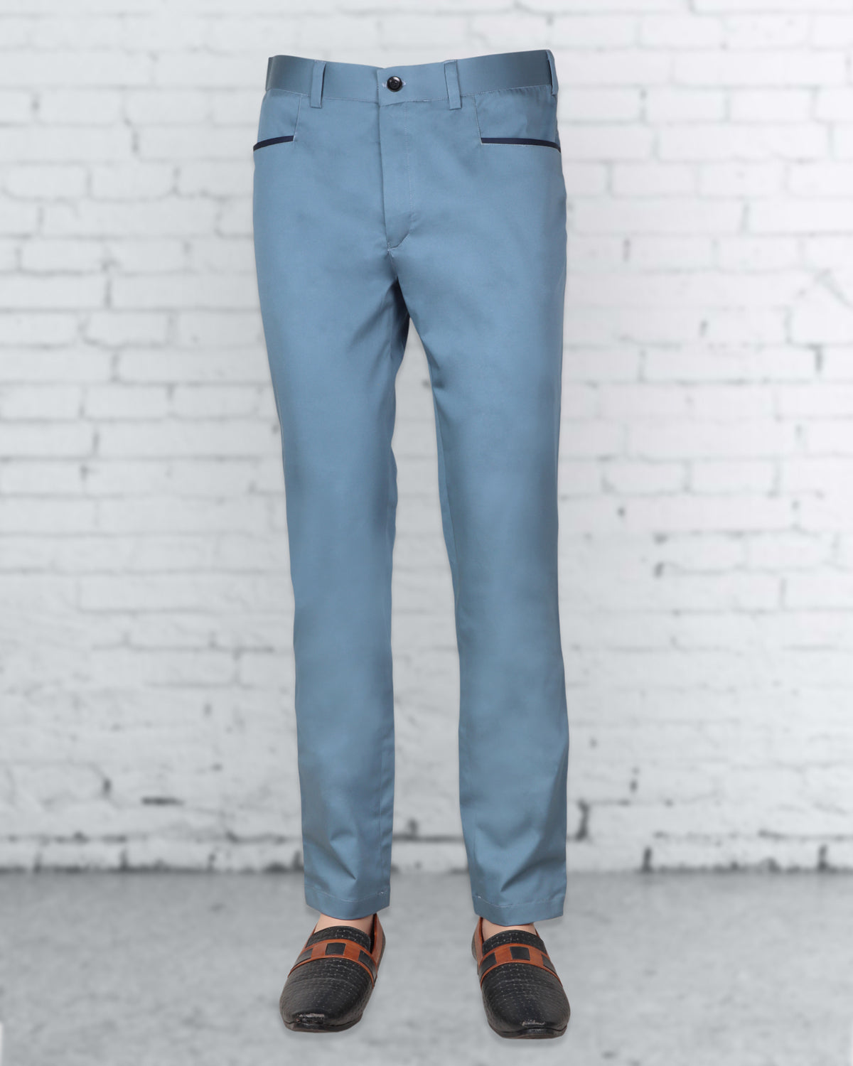 Daily Office Wear Sky Blue Trousers + Free Shipping | Italiancrown –  Italian Crown