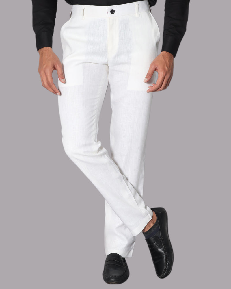 COTTON TROUSERS - White