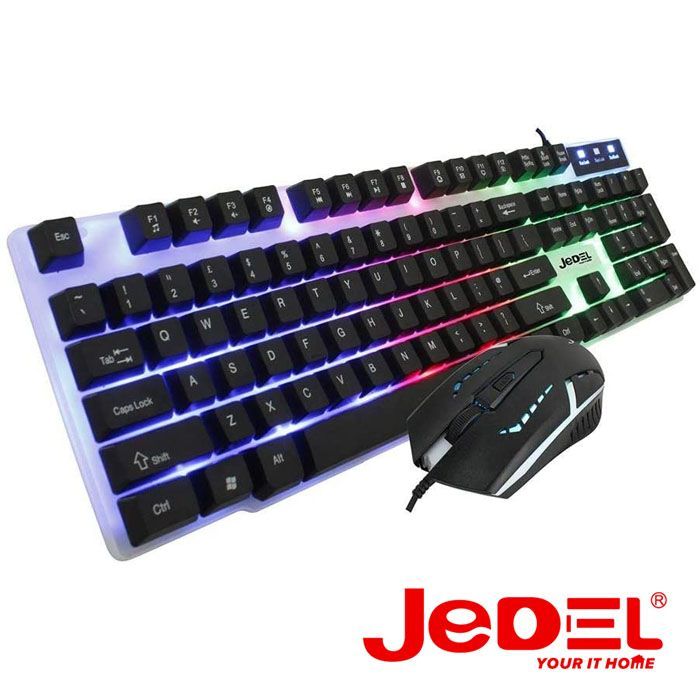 JEDEL GK100 Wired GAMING BACKLIGHT RGB KEYBOARD & MOUSE COMBO