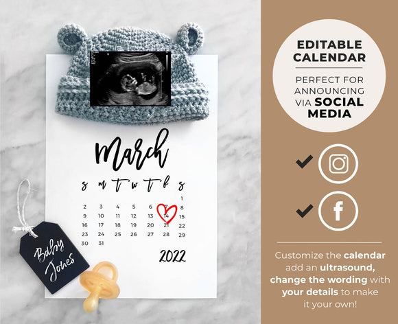 Download Joh Social Media Due Date Calendar Pregnancy Announcement Frank And Bunny Love