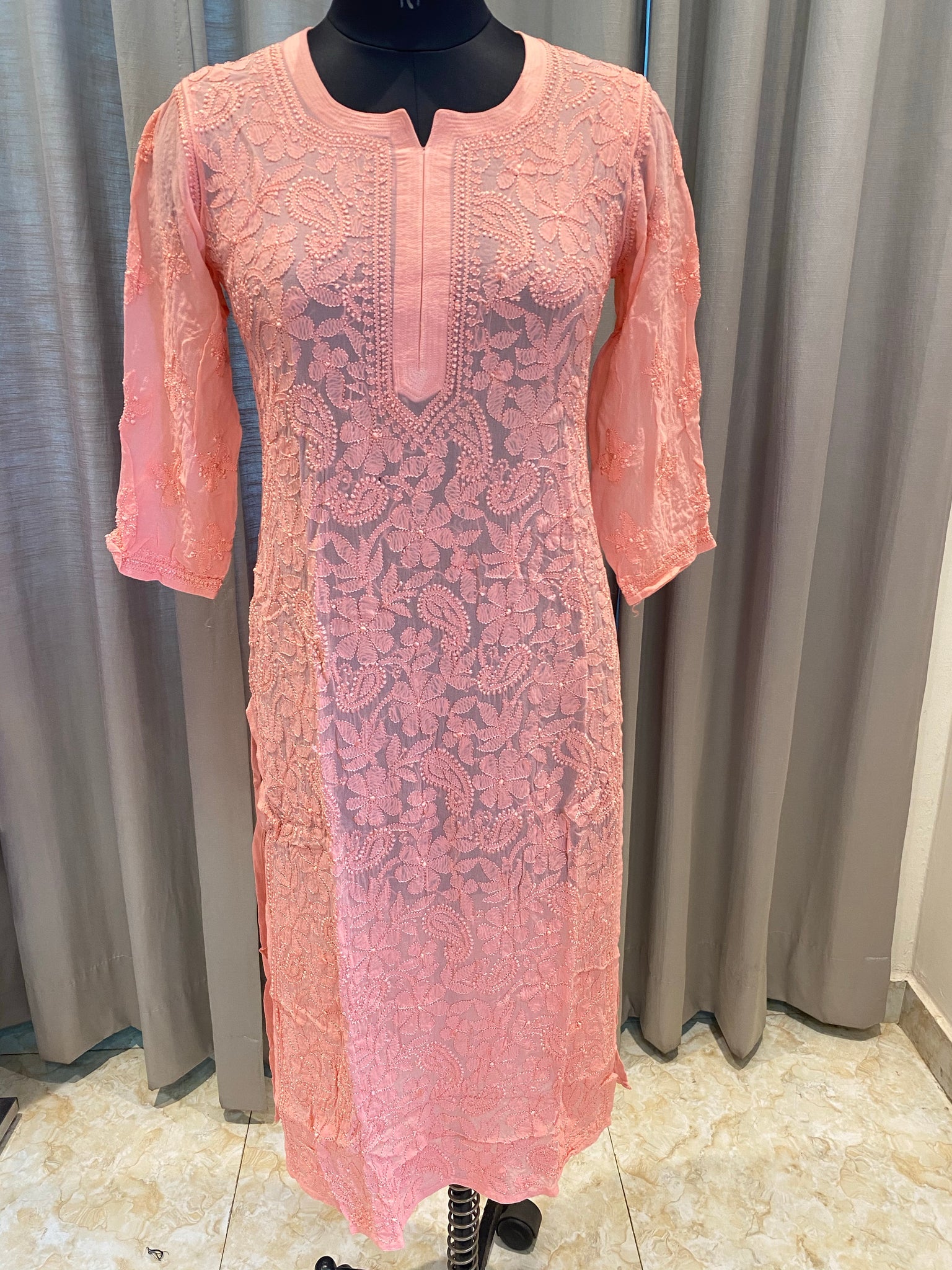 viscose georgette chikankari